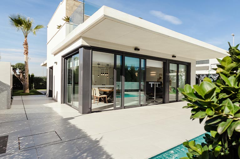 new house with window tinting 